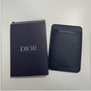 Dior Black Leather Card Holder
